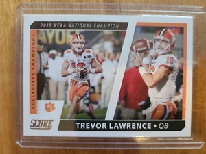 2021 SCORE TREVOR LAWRENCE RC ROOKIE COLLEGIATE CHAMPIONS #CC10  - Picture 1 of 2