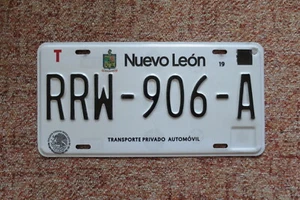  LICENCE PLATES/KENNZEICHEN NUMMERNSCHILD Mexico RRW-906-A - Bild 1 von 1
