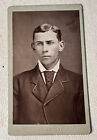 Antique Carte De Visite H.F. Brocks Belding, Mich. Young Man Portrait 4? X 2.5?