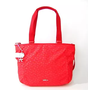 Neu mit Etikett Kipling Roslin Top-Griff Tasche mit Metall Affe Kardinal rot MM - Bild 1 von 12