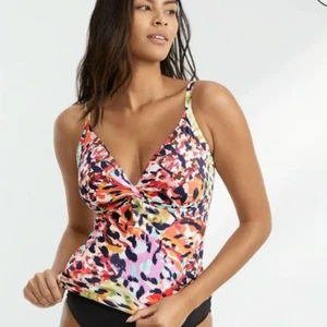 Bleu by Rod Beattie Women's Party Animal Twist Front Tankini Top NWT - Picture 1 of 5
