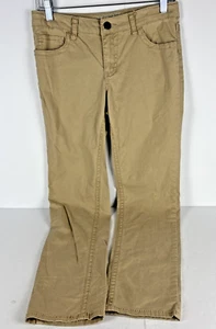 Cherokee Skinny Chino Pants 14 Khaki Adjustable Waist Flat Front - Picture 1 of 14