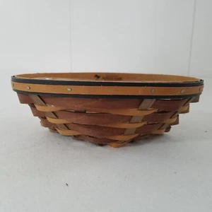 Longaberger 2009 Small Oval Diamond Basket with Protector - Chestnut - Booking - Picture 1 of 5