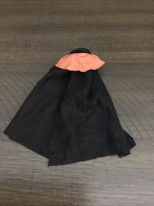 6" Actionfigur Accessoire schwarzes Stoff Cape mit braunem Kragen - Bild 1 von 2