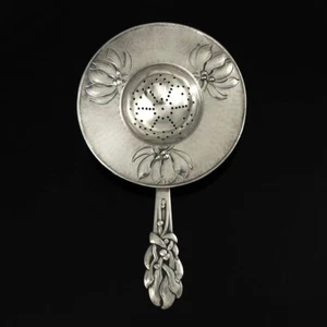 Heimbürger Silver Tea Strainer 366AV - Mistletoe / Mistelten - Picture 1 of 2