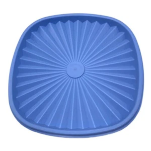 Tupperware Servalier Tapa de Repuesto Cuadrada #839 Azul 7.5" - Imagen 1 de 6