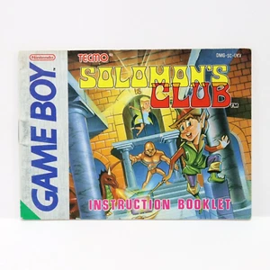 Solomon's Club (Nintendo Game Boy) UK Version Instruction Booklet ONLY - Picture 1 of 4