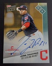 2017 Topps Now #PS-36E Jose Ramirez AUTO / Autograph - Cleveland Indians 