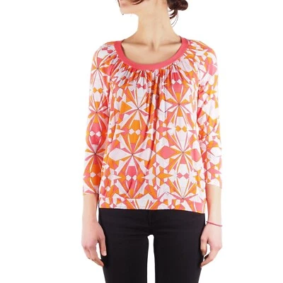Blusa Top Emilio Pucci Firenze Para Mujer Multicolor Estampado Geométrico Talla M Foto 1 de 4