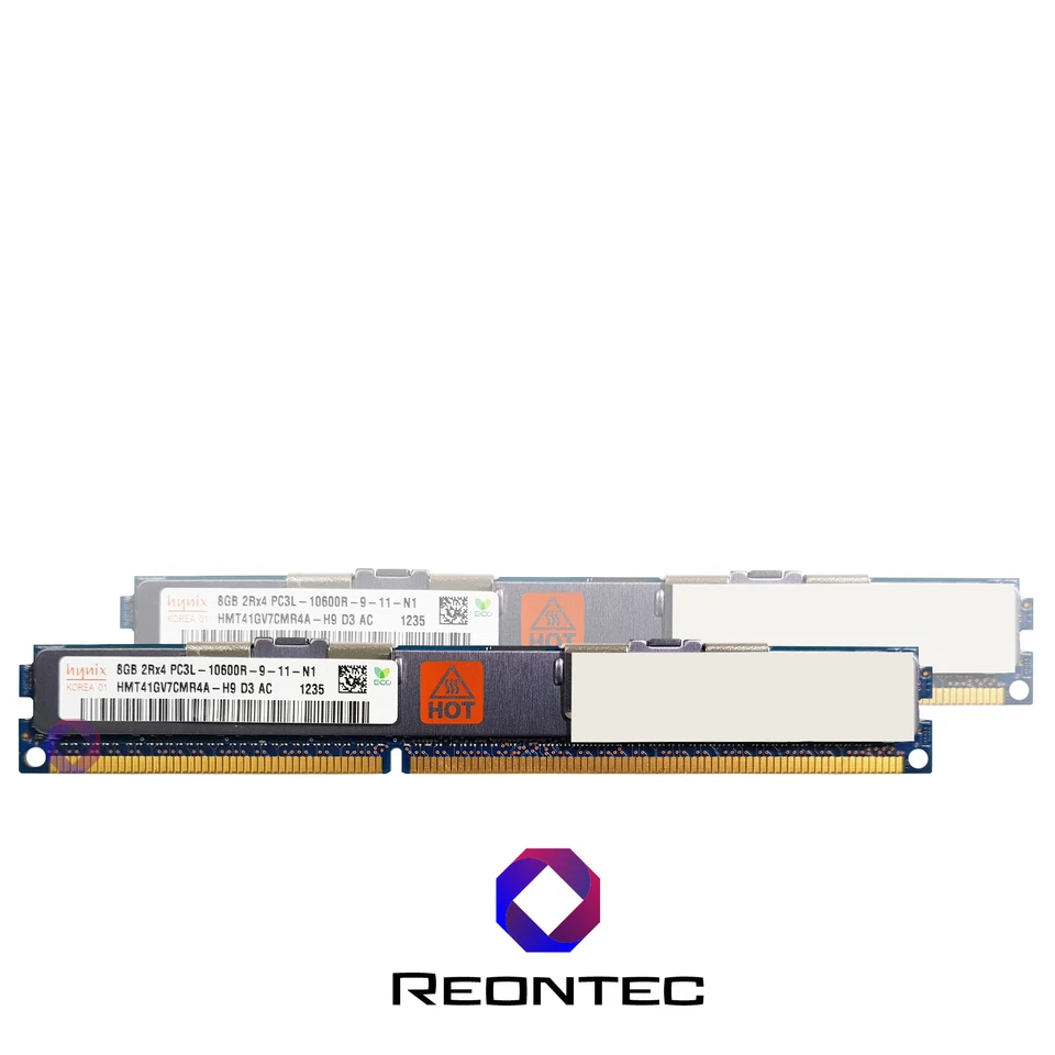 8GB SERVER RAM HYNIX PC3L-10600R DDR3L HMT41GV7CMR4A-H9 2Rx4 Memoria - Immagine 1 di 1