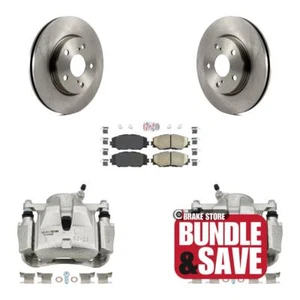 Front Disc Brake Caliper Rotor Ceramic Pad Kit For 2012-2018 Toyota RAV4 LE 2.5L - Picture 1 of 19