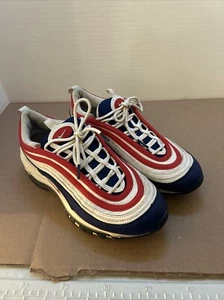 Nike Youth Air Max 97 Low Top Red White Blue CW5856-100 Sz 7Y Women’s Sz 8.5 - Picture 1 of 9