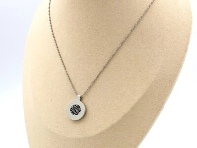 Collana Donna Acciaio Morellato Ciondolo Tondo Brillantini Bianchi Neri Promo - Immagine 1 di 4