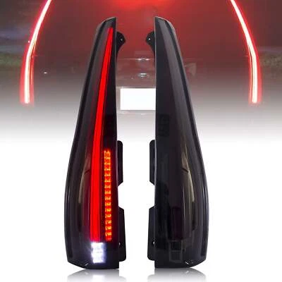 Smoked LED Tail Lights For Cadillac Escalade / ESV 2007-2014 Assembly Rear Lamp - Image 1 of 4