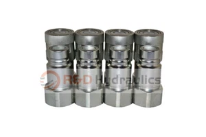 Acoplador rápido hidráulico | ISO 16028 cara plana 1/2" x 1/2" NPT | Juego | Paquete de 4 - Imagen 1 de 3