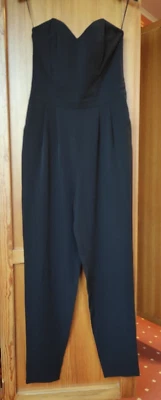 eleganter Overall, schwarz, trägerlos, eingearbeitete Stäbchen, Größe 34,  H&M - Bild 1 von 4