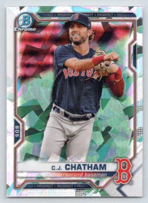 2021 Bowman Chrome Prospects Atomic Refractors #BCP113 C.J. Chatham (ref 222930) - Image 1 of 2
