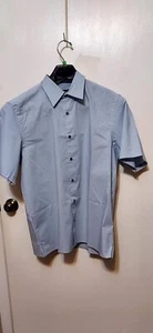 Banana Repulbic blau & weiß kariertes kurzärmliges Herrenhemd Gr. - Bild 1 von 7