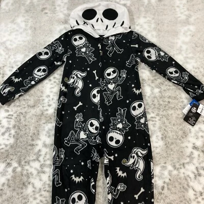 Pesadilla antes de Navidad Pijama 6/7 Niños Traje con Capucha Disfraz Vellón B Foto 1 de 4