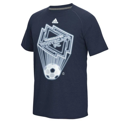 Vancouver Whitecaps FC MLS Adidas Men's Navy Blue "Glow Explode" T-Shirt Cover