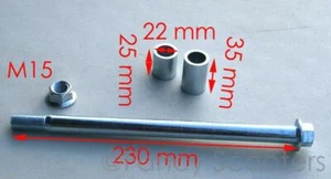 Perno de eje de rueda de 15 mm Lifan SDG SSR Refrigerador Pitster Baja Pit Dirt Bike 125 140 - Imagen 1 de 1