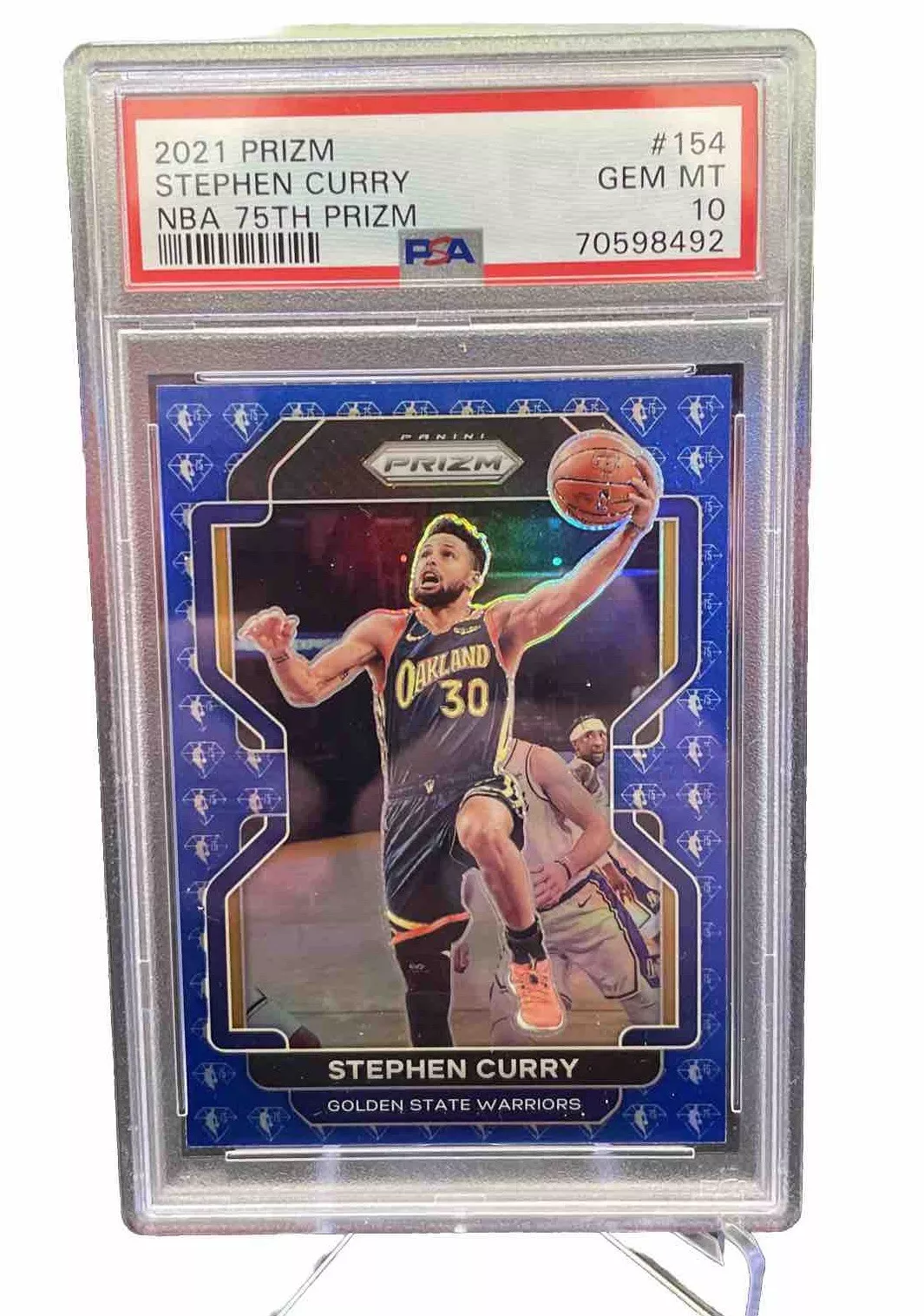 Stephen Curry 2021 Prizm #154 Blue NBA 75th Anniversary Stephen Curry 2021 Prizm #154 Blue NBA 75th Anniversary