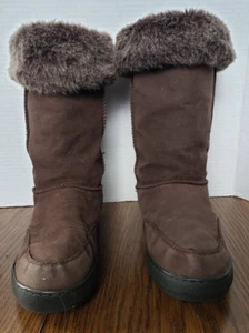 Rampage Size 9 ASTRID Brown Fur Mid Calf Boots Womens Shoes - Picture 1 of 18