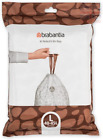 Brabantia Perfectfit Bin Liners(Size L/40-45 Litre) 40 Bags, White - Code L