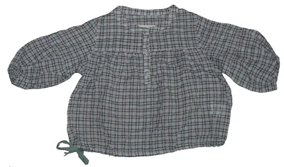 Top de algodón Marie Chantal para bebé azul a cuadros 6 meses nuevo sin etiquetas Foto 1 de 3