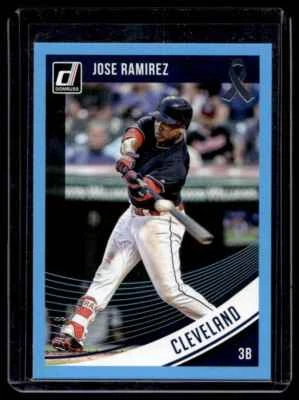 2017 Donruss Baseball Jose Ramirez Blue Parallel #22/49 Cleveland Indians #85 - Image 1 of 2