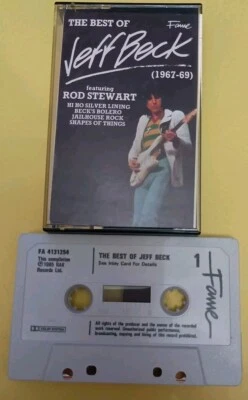 JEFF BECK THE BEST OF CASSETTE TAPE 1967-69 Featuring Rod Stewart Tested - Image 1 of 2