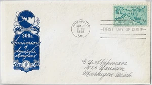 Estampillas de Estados Unidos, FDC, ANNAPOLIS MARYLAND 300 ANIVERSARIO, Scott #984, Lote: 1123 - Imagen 1 de 1