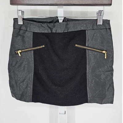 Minifalda vintage de cuero sintético negra Y2K Forever 21 para mujer talla S Foto 1 de 4