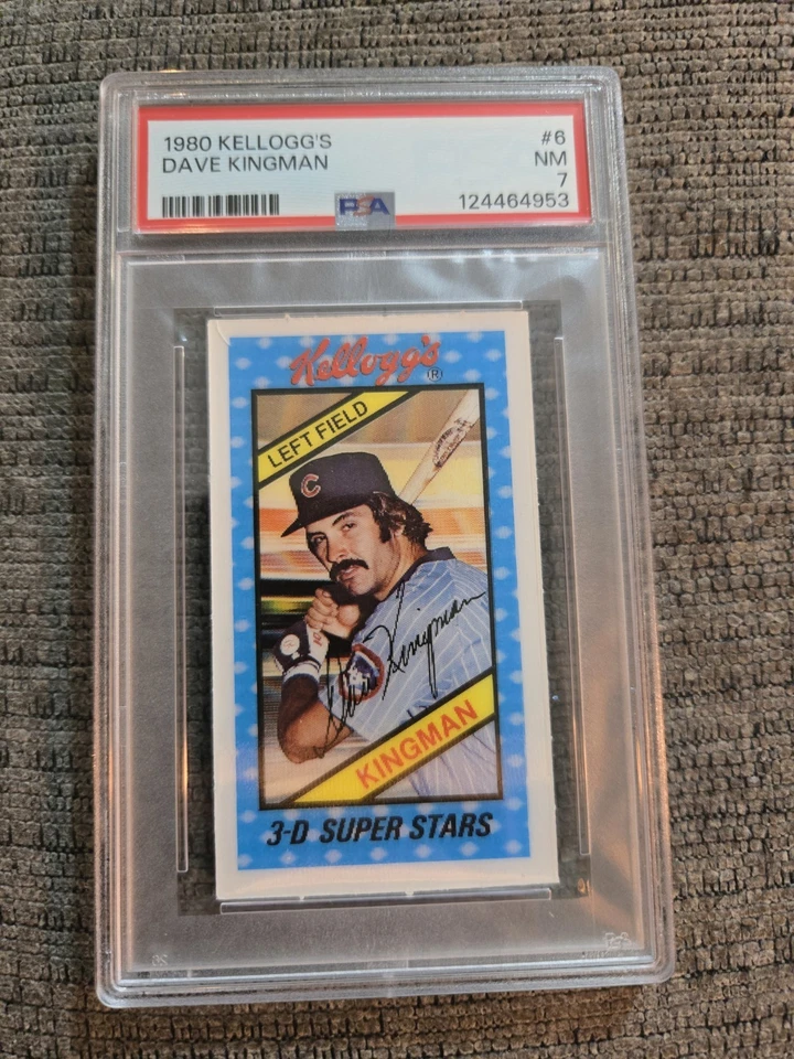 1980 Kellogg's Baseball Card #6 Dave Kingman PSA 7 NM Cubs - Image 1 of 1