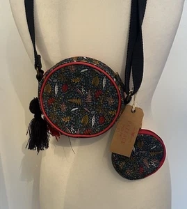 Fat Face Autumn Leaves Round Bag And Coin Pure New With Tags - Picture 1 of 3