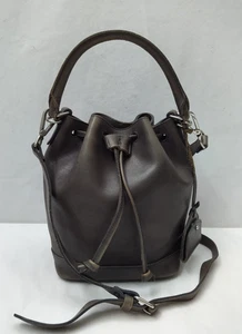 Bolso Bandolera Madewell Cuero Gris Oscuro con Cordón Bucket Satchel - Imagen 1 de 16