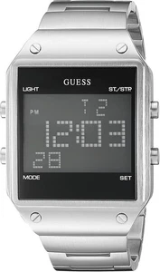 GUESS Men's LCD Watch UO596G1 Stainless New Battery Runs But No Manual As-Is - Picture 1 of 8