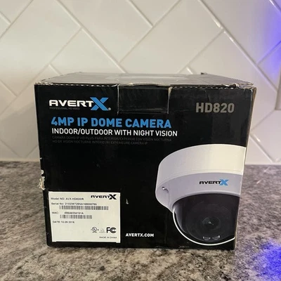 Avertx AVx-HD820 4MP IR Autofocus Zoom Indoor/Outdoor IP Dome Camera w/True WDR - Image 1 of 4