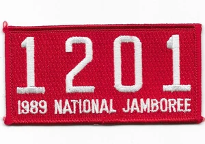 Troop Number 1201 1989 National Jamboree Patch Boy Scouts of America BSA - Imagen 1 de 2