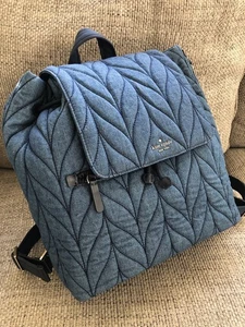 Black Friday SALE kate spade Ellie Denim Flap WKRU6004 Backpack Retail $300 - Picture 1 of 10