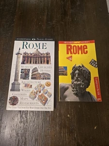 Lot Of 2 ROME Travel Guide Books 90's - Foto 1 di 4