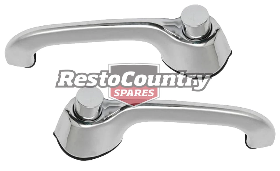 Holden Chrome REAR Outer Door Handle Pair LEFT + RIGHT FE FC FB EK exterior - Image 1 of 1