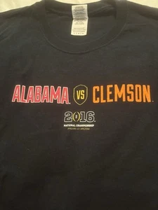 Alabama Crimson Tide -Clemson Tigers 2016 National Championship T-Shirt Large - Picture 1 of 3