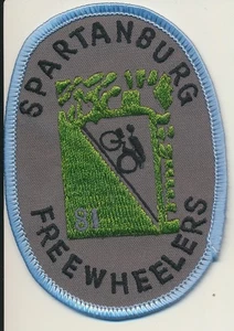 81 SPARTANBURG FREEWHEELERS BICYCLE PATCH 4" - 2 3/4" - Picture 1 of 1
