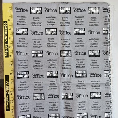 Ткань Office Dunder Mifflin Paper Company ширина 1 ярд 44 дюйма новая немытая - Изображение 1 из 4
