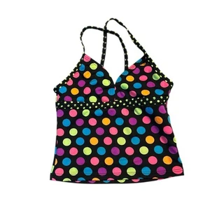 Candy Girl Swim Colorful Polka Dot Tankini Top Girl's Size Xs - Picture 1 of 4
