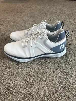 FootJoy HyperFlex Golf Shoes (White/Navy) – Size 14 - Image 1 of 4