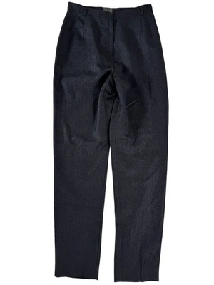 Pantalones de vestir rectos de tiro alto a rayas gris carbón Calvin Klein para mujer 6 Foto 1 de 4