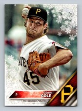 2016 Topps Holiday HMW96 Gerrit Cole Pittsburgh Pirates      Metallic Snowflake