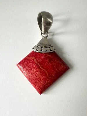 Colgante coral plata de ley 925 Foto 1 de 4